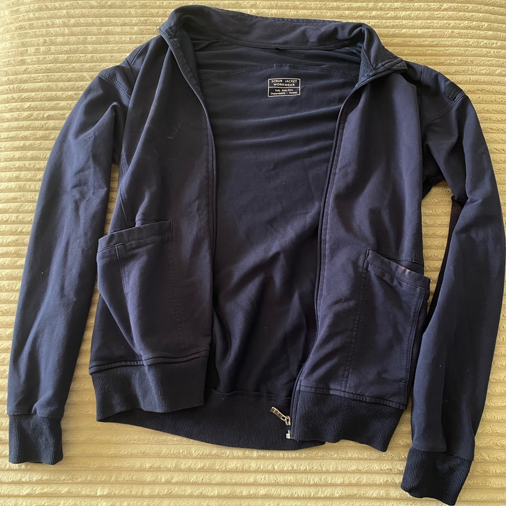 Navy Blue Scrub Jacket